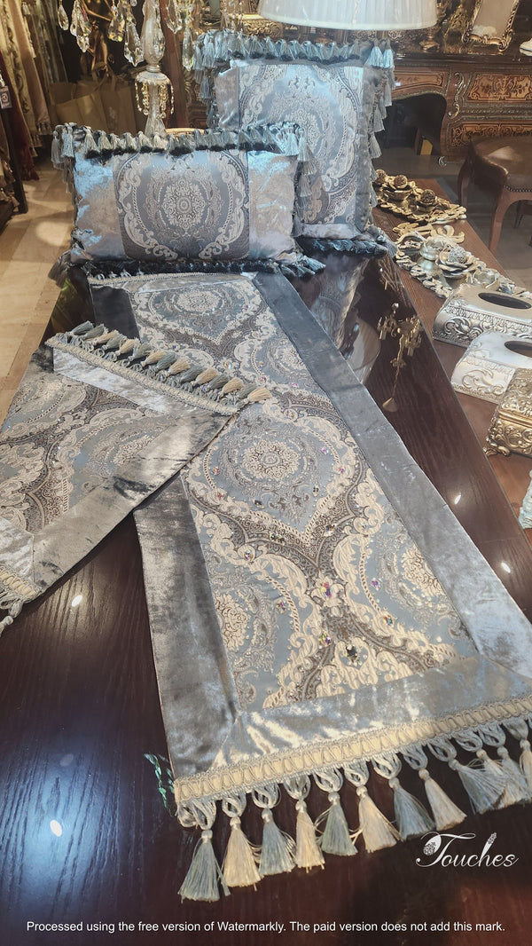 Table Covers Set with Original Swarovski Crystals in Various Sizes and Shapes