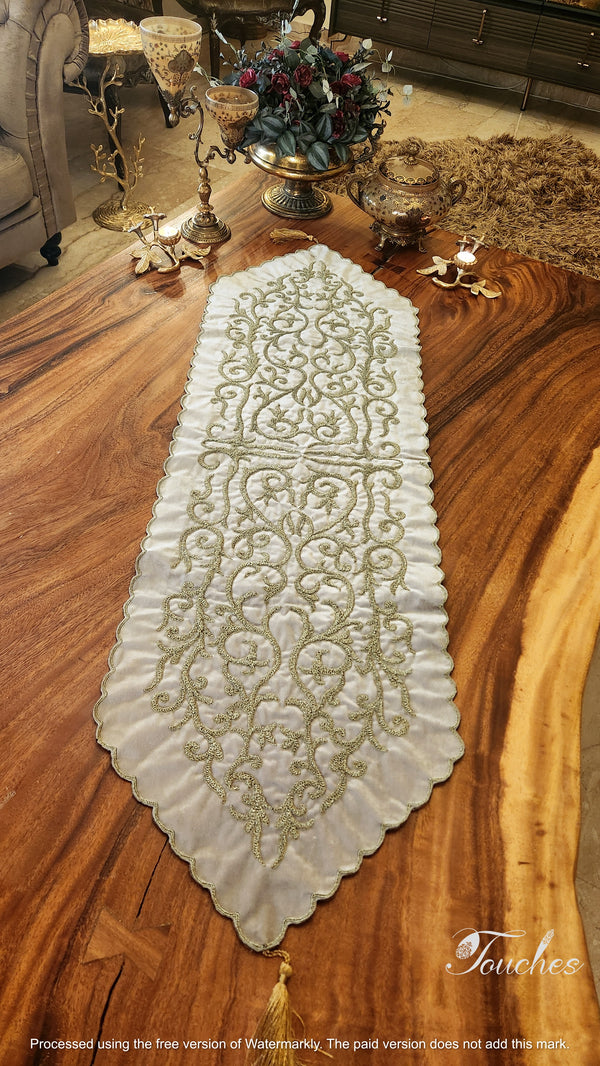 Hand-Embroidered Luxurious Table Runner