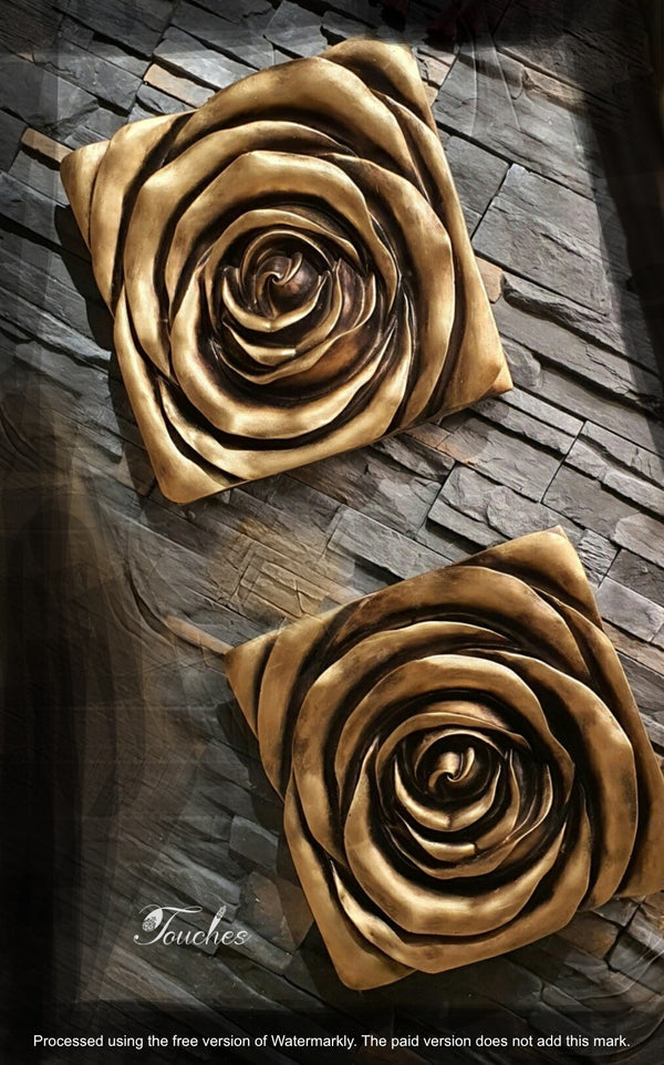 Handmade Resin Rose Wall Art