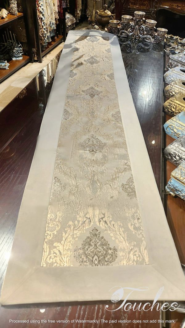 Luxurious Champagne Table Runner – 220cm x 48cm