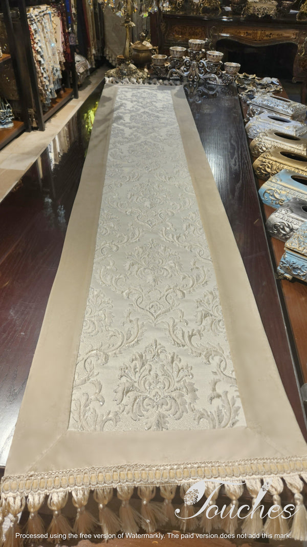 Luxurious Table Runner Embroidered with Silk Threads – 220cm x 48cm