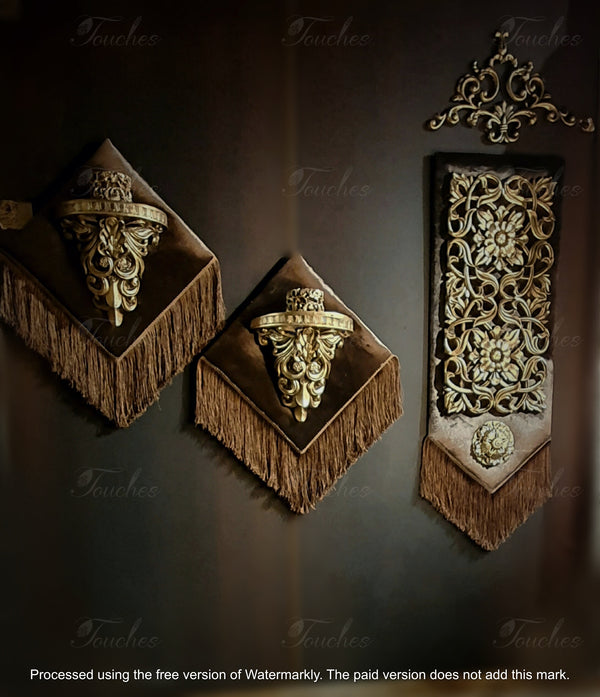 Vertical and Square Resin and Wood Art Set