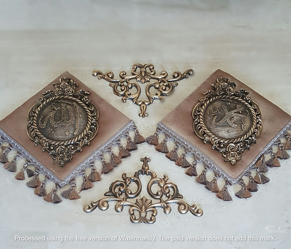 Set of Two Elegant Square Wall Art Pieces - Choco